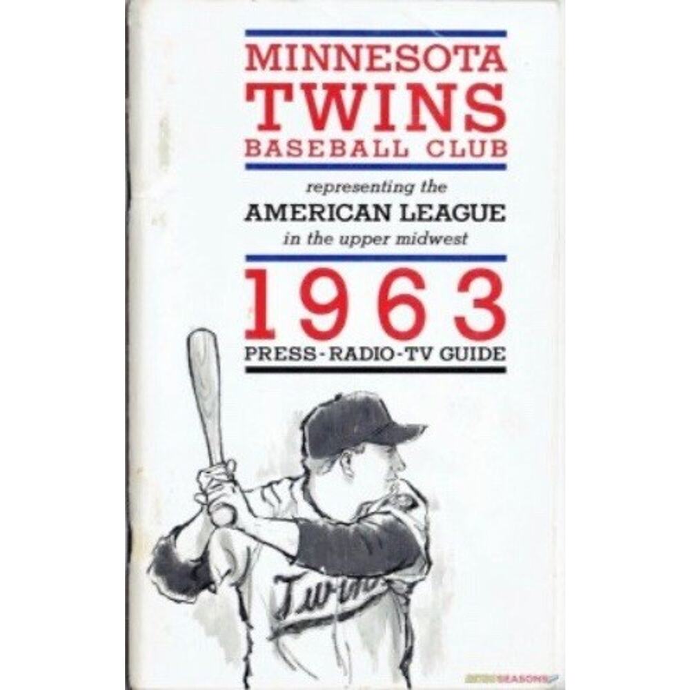 Minnesota Twins Baseball Club 1963 Press Radio TV Cover On 12x8in Metal Sign